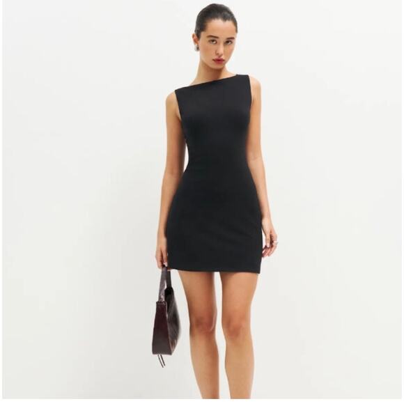 NEW WITH TAGS Reformation Nataly Knit Dress black - Picture 1 of 8